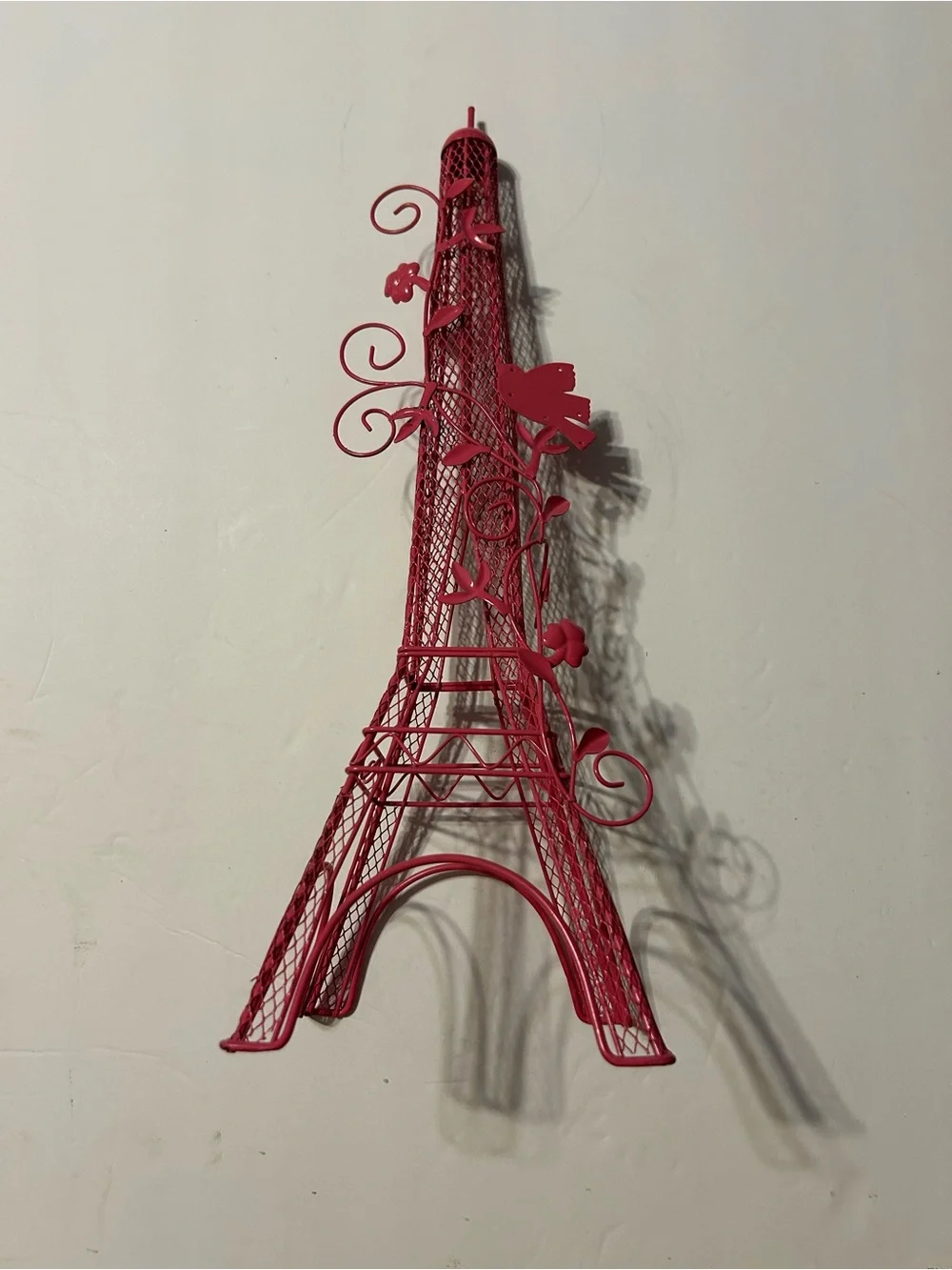 Pink Eiffel Tower Wall Decor - Decorative Metal Accent